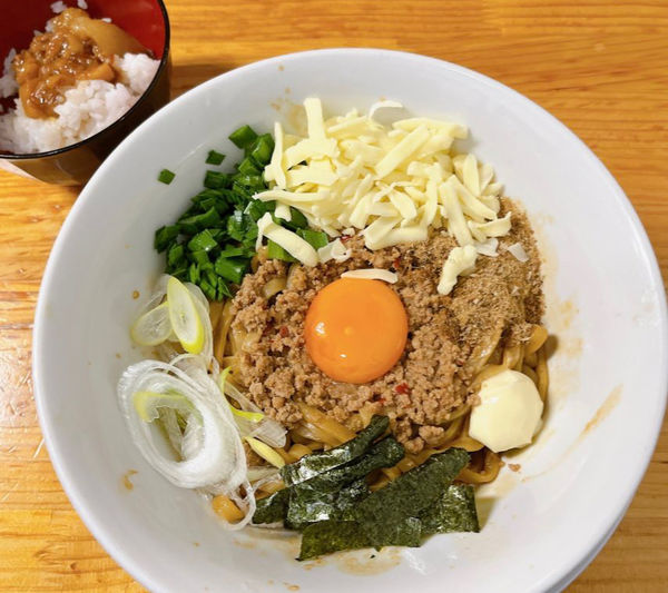 「【限定】台湾まぜそば+チーズ」@ラーメン赤沼の写真