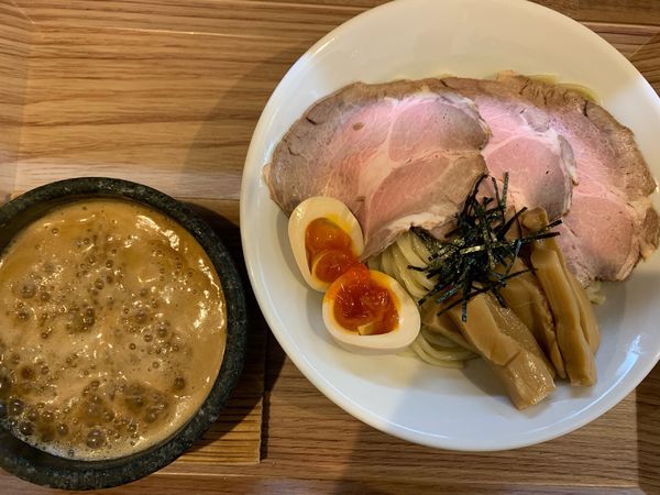 「濃厚海老つけ麺全部のせ」@濃厚海老つけ麺 和久楽の写真