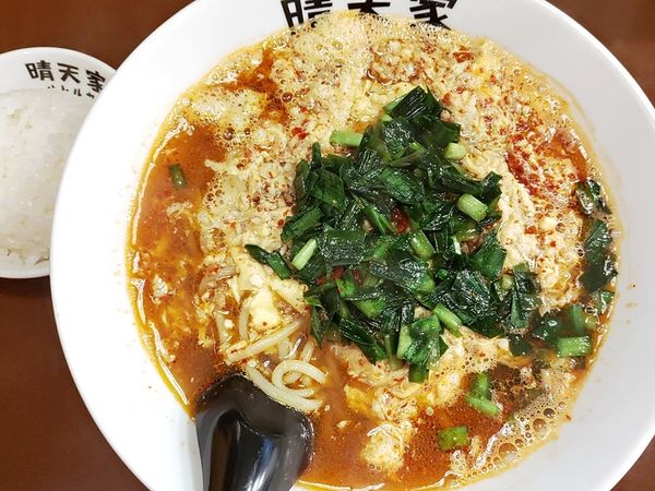 「辛麺(普通)+ニラ増し」@晴天家の写真