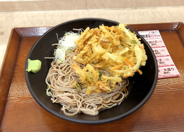 「かき揚げそば(390円)」@梅もと 中野店の写真