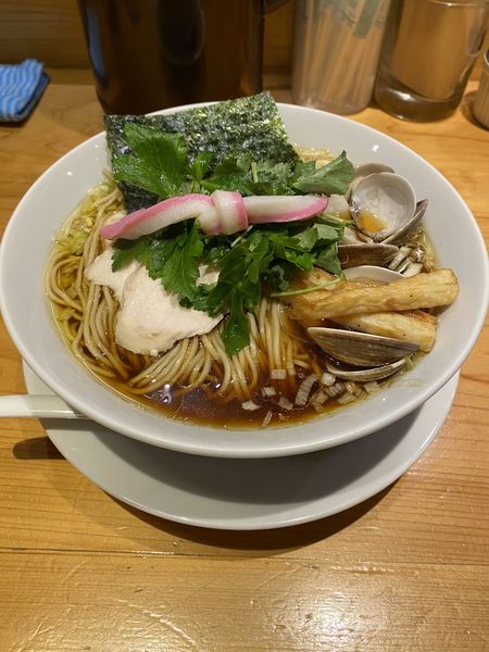 「蛤SOBA 大盛」@Ginza Noodles むぎとオリーブの写真