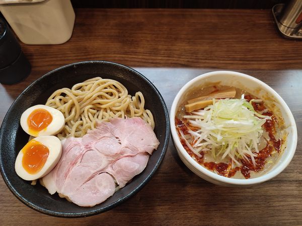 「辛味噌つけ麺（中盛・味玉・ネギ増し）」@麺処 となみの写真