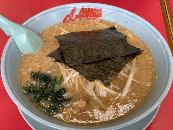 「味噌ネギラーメン中盛（背脂変更）」@山岡家 越谷レイクタウン店の写真