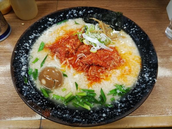 「ホルモンメン」@屋台ラーメンとんこつ貴生の写真
