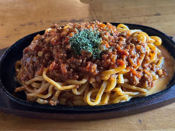 「鉄板ミート男そば」@男そば 連獅子の写真