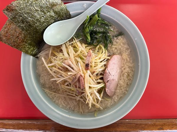 「朝ラーメン（醤油）（並）＋ネギ」@ラーメンショップ つくば店の写真