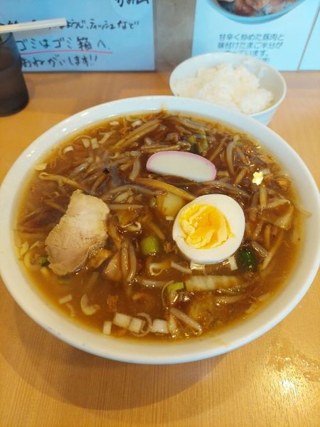 「サンマーメン+ライス小」@YOKOHAMA中華そば かみ山の写真