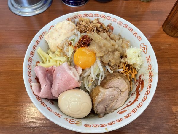 「まぜそば(並)＋味玉」@それいけ！たかちゃんラーメンの写真