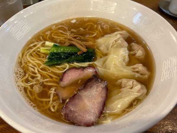 「ワンタン麺（ワンタン5個）1000円」@らーめん穀雨の写真