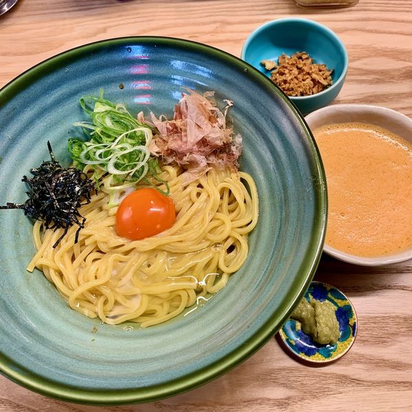 釜玉油そば＋全卵入り納豆＋フライドオニオン