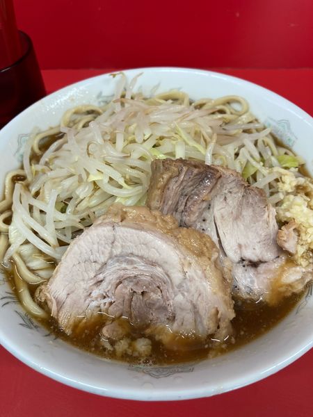 「半分　カタカタ　あぶら抜き」@ラーメン二郎 一橋学園店の写真