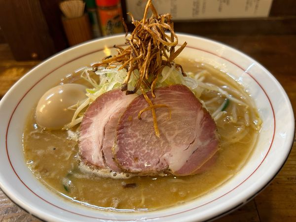 「味玉味噌らーめん1050円」@東京味噌らーめん 鶉の写真
