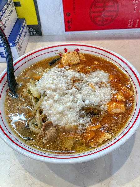 「蒙古タンメン+背脂」@蒙古タンメン中本 秦野店の写真