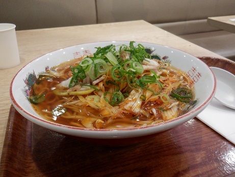 「赤辛ねぎ醤油らーめん」@浜北軒 NEOPASA浜松店の写真