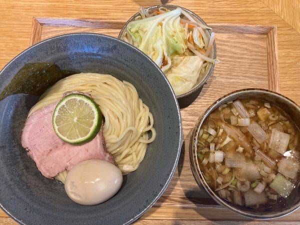 「煮玉子つけそば　中」@中華そば 二階堂の写真