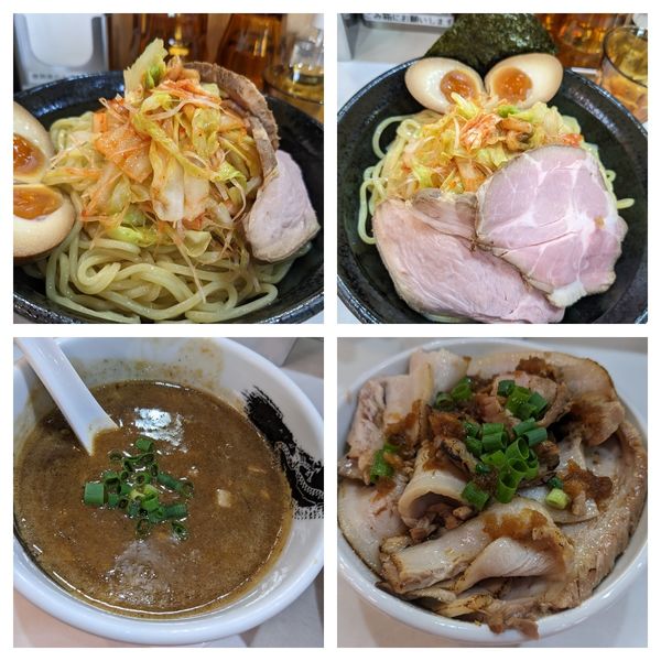 「【限定】味噌つけ麺大盛り＋チャーシュー丼」@麺屋 扇 SENの写真
