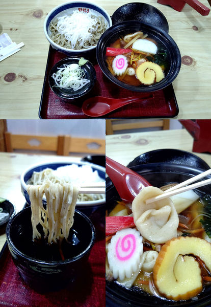 「耳うどんと大根そばの『佐野名物セット(¥1130)』」@野村屋 本店の写真