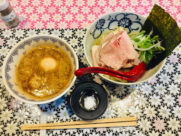 「【限定】特製甘海老昆布水つけ麺BABY【1300円】」@ベイビーマルソン さくら麺菓の写真