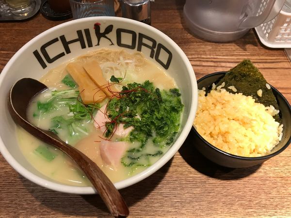 「純鶏あおさそば、玉子かけご飯」@鶏そば十番 156 ICHIKORO 麻布十番店の写真