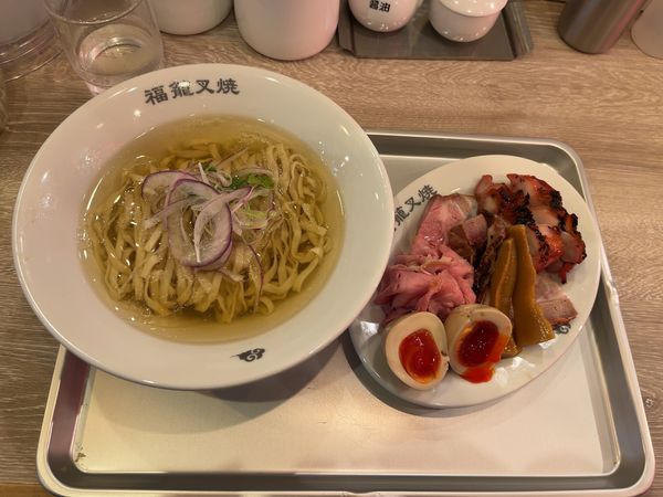 「ランチFセット1100円チャーシュー2種420円、マキシマム玉子」@福籠叉焼の写真