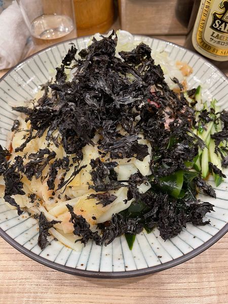 「冷やし中華 ワンタン ワカメ ネギ バラノリ」@らーめん 高尾の写真