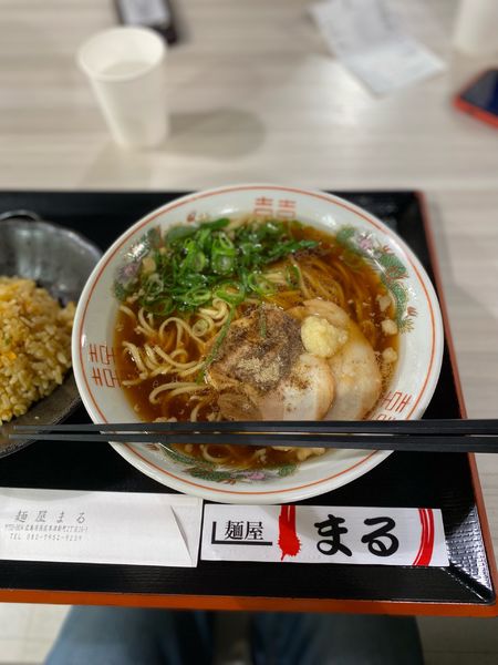 「尾道ラーメン半チャンセット」@麺屋 まる アルパーク店の写真