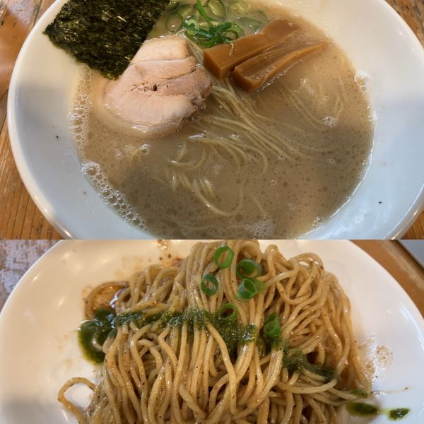 「豚白湯ラーメン890＋半玉魚粉150円」@ろく月の写真