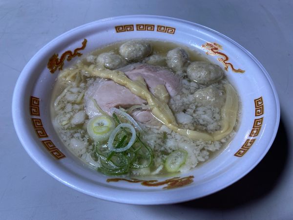 「らあめん元　琥珀煮干し塩らあめん・鶏団子」@大つけ麺博 Presents     帰ってきた最強ラーメン祭の写真