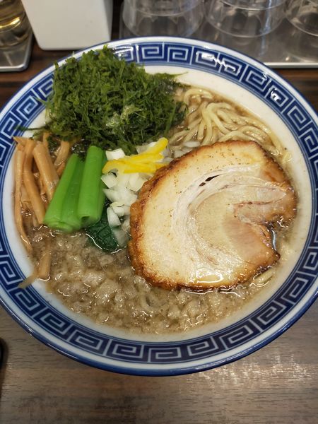 「烏賊背脂煮干中華そば」@錦糸町中華そば さん式の写真