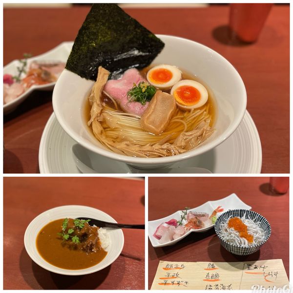 「津軽煮干し中華蕎麦（味玉入り）¥900」@酒肴場 屯の写真