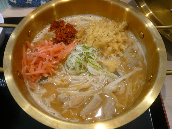 「もつ鍋ら～めん（麺半分、ニラ抜き）」@ゆで太郎 花小金井店の写真