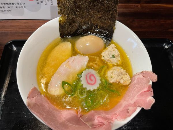 「特製塩そば＋つくね」@中華蕎麦しげ田の写真