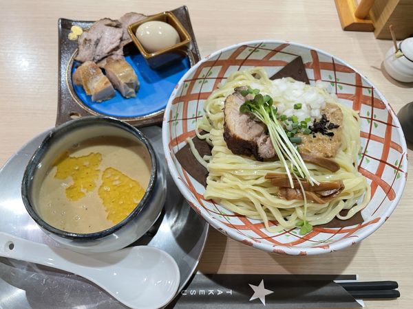 「つけ麺(中)＋BOSS盛り」@ラーメン専科 竹末食堂の写真