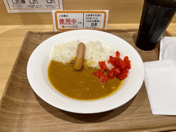 「朝カレーA(ウインナー)400円」@カレーショップ C&C 新線新宿店の写真
