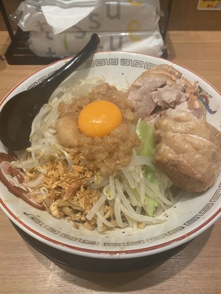 「ミニ汁なしアブラ」@豚山 上野店の写真