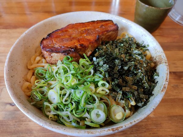 「極太まぜそば　大盛り」@二郎系ラーメン 麺屋 春爛漫の写真