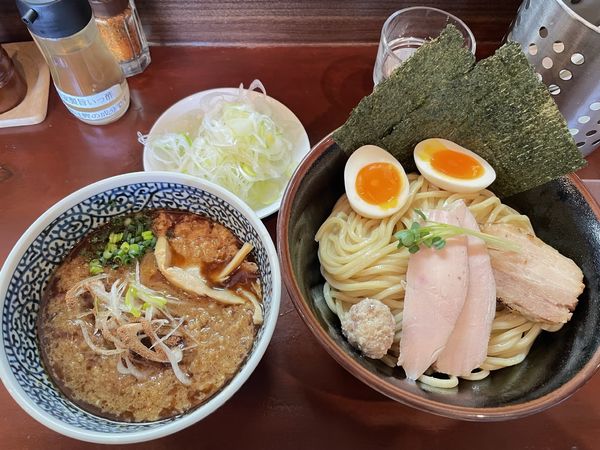 「特製つけ麺＋ネギ」@麺屋 くまがいの写真