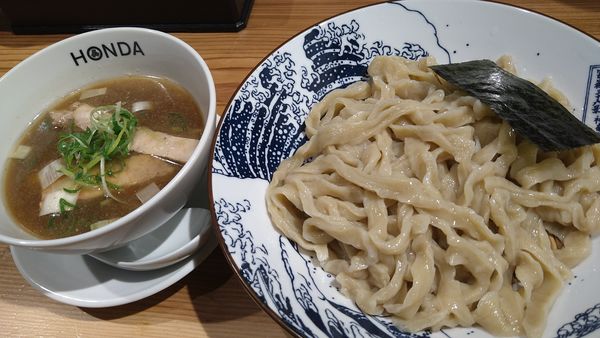 「つけ麺醤油、大盛り」@本田麺業 神田西口駅前店の写真