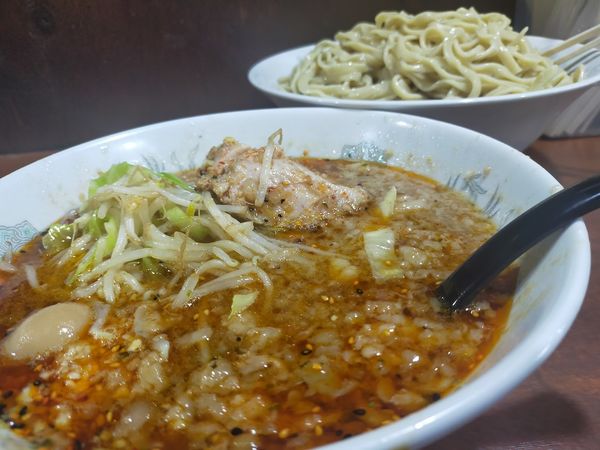 「ごまちゃんつけ麺・大600（野菜少な目・にんにく）」@D麺の写真