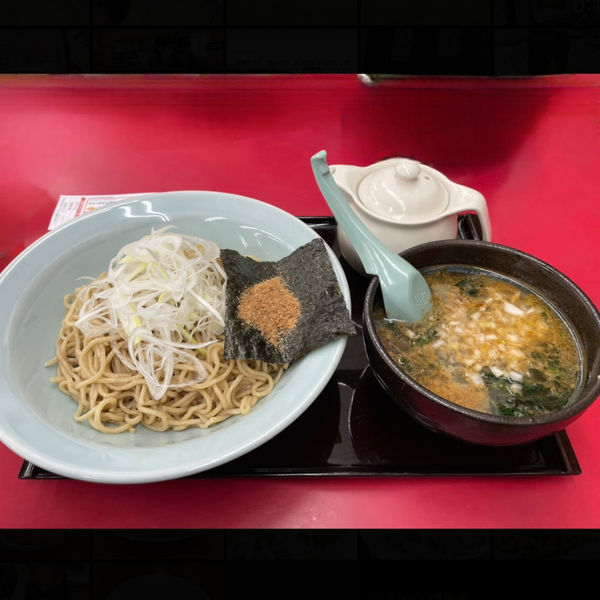 「和節とこつ醤油つけ麺+餃子セット  ￥1250」@ラーメン山岡家 阿見店の写真