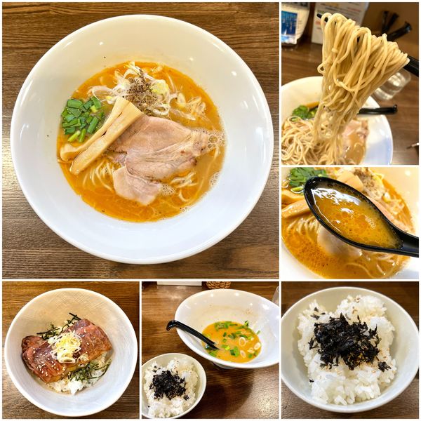 「ピリ辛な濃密中華そば 飯割付」@㐂九八～エキチカ～の写真