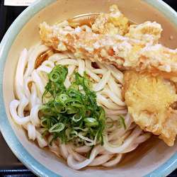 冷「大盛」とり天＆ちくわ天ぶっかけ