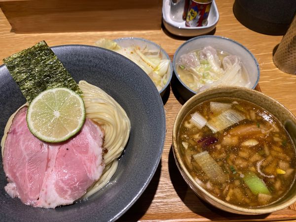 「つけそば＋ワンタン」@中華そば 二階堂の写真