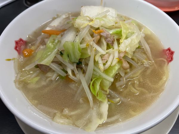 「野菜たっぷりﾀﾝﾒﾝ大盛固め640円」@日高屋 小田急町田北口店の写真