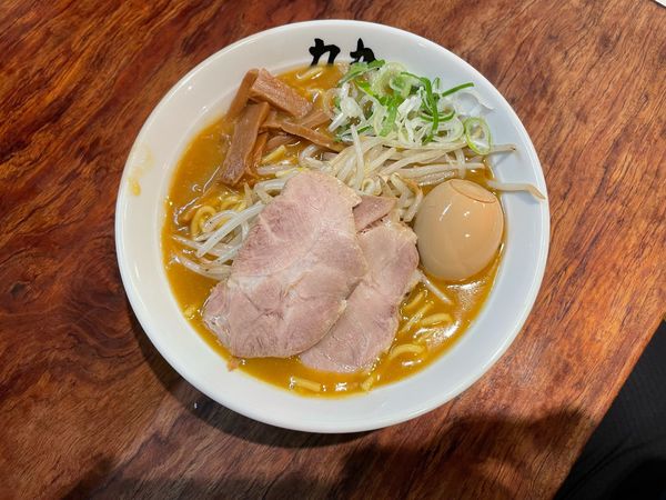 「カレーラーメン(¥850) 煮たまご(¥110)」@ラーメン力丸の写真