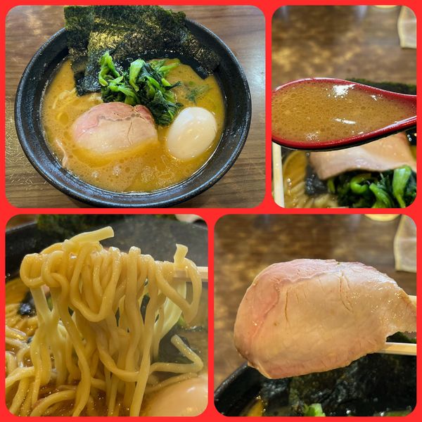 「らーめん¥700+半熟味玉¥100」@横浜家系らーめん 天王家 寒川総本店の写真