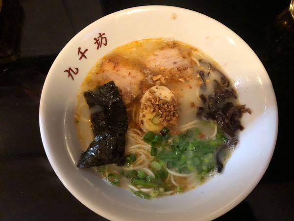 「らーめん＋半チャーハン」@熊本ラーメン 九千坊の写真