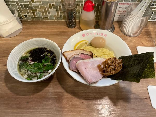「【限定】じんわり煮干しの昆布水つけ麺（塩）」@はつがい商店の写真