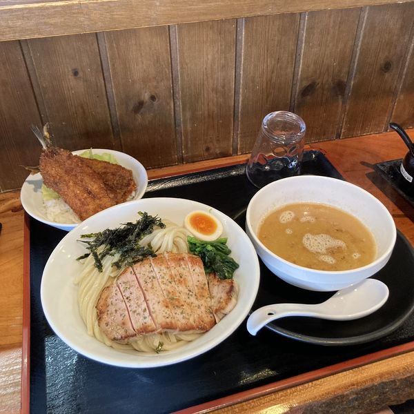 「えび風味つけ麺ハーブソルトポーク」@麺創 なな家の写真
