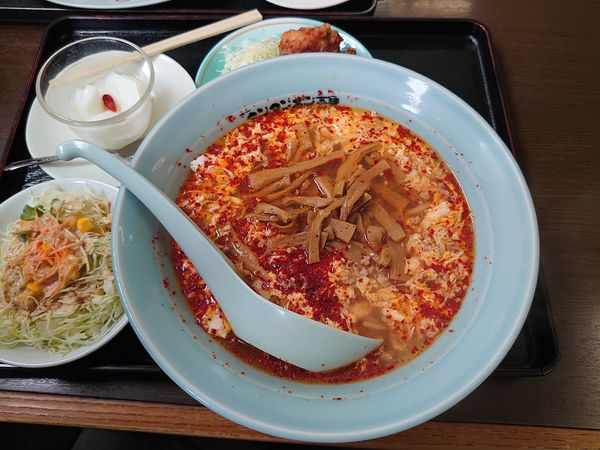 「タンタン麺Dセット」@元祖ニュータンタンメン本舗 上田店の写真